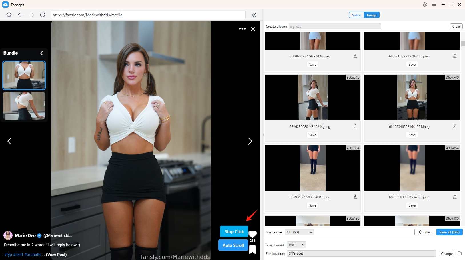auto extract fansly images