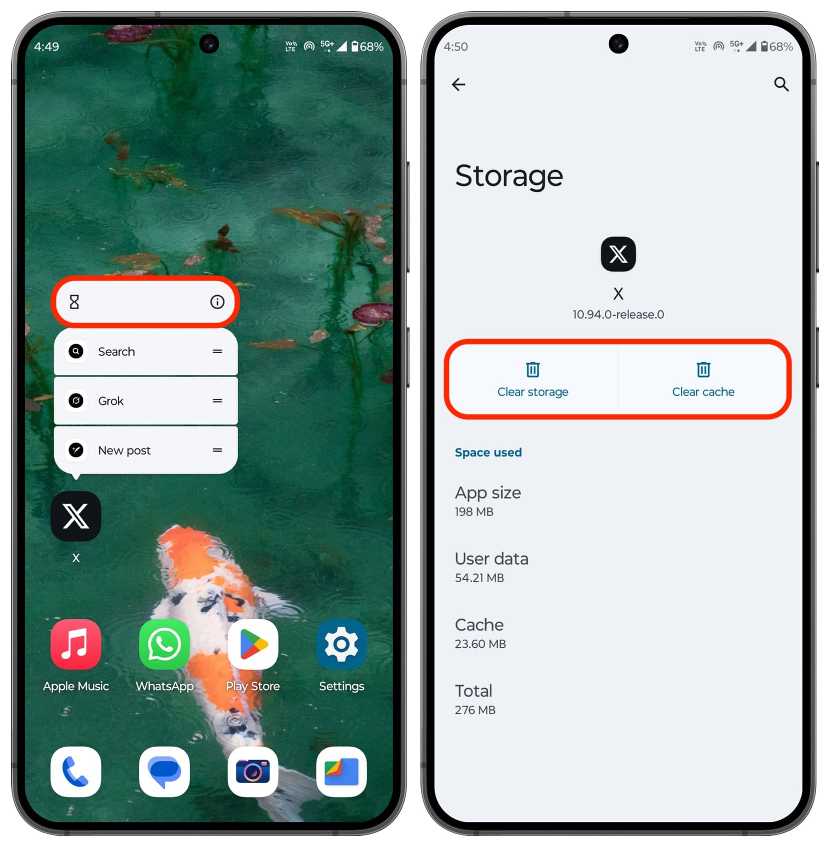 clear twitter cache on android