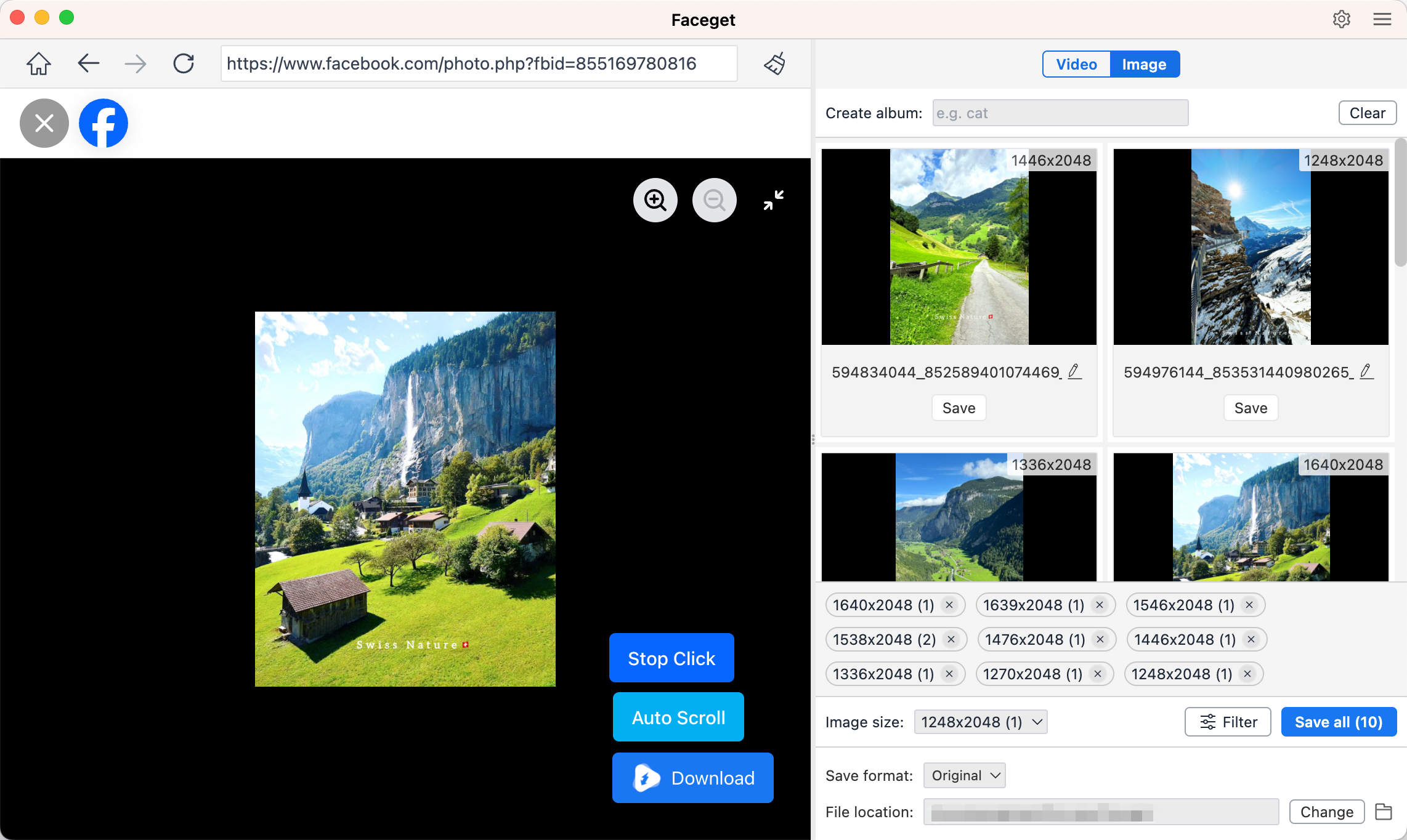 download fb photos mac