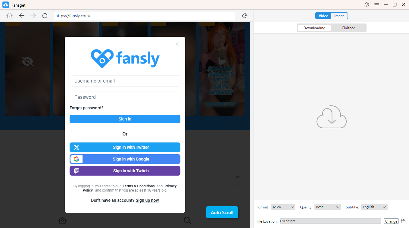 fansget log in fansly
