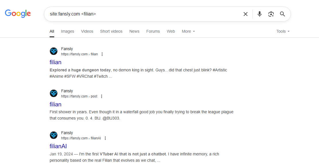 google search fansly