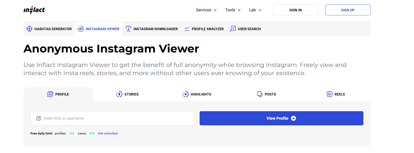 inflact instagram viewer
