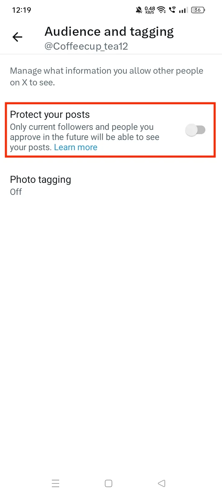 make twitter account private iphone