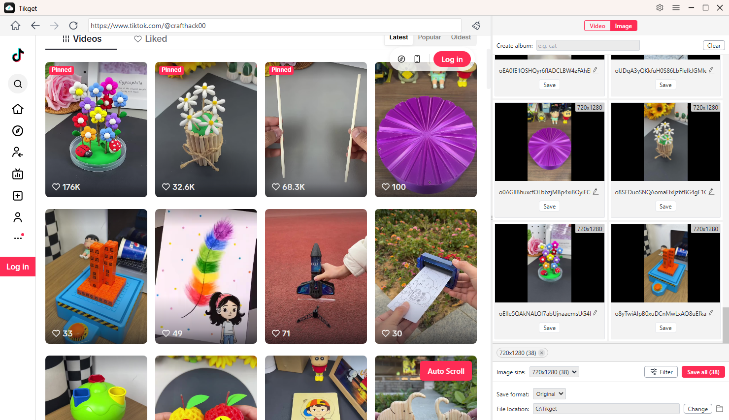 tikget download photos