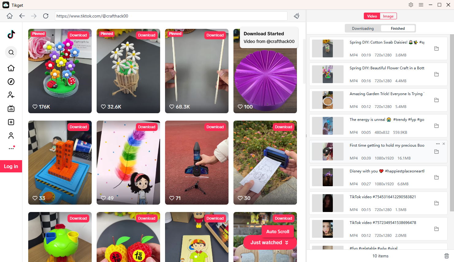 tikget download videos