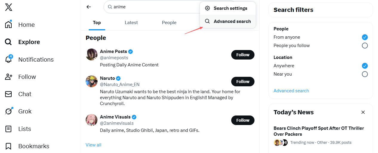 twitter advanced search