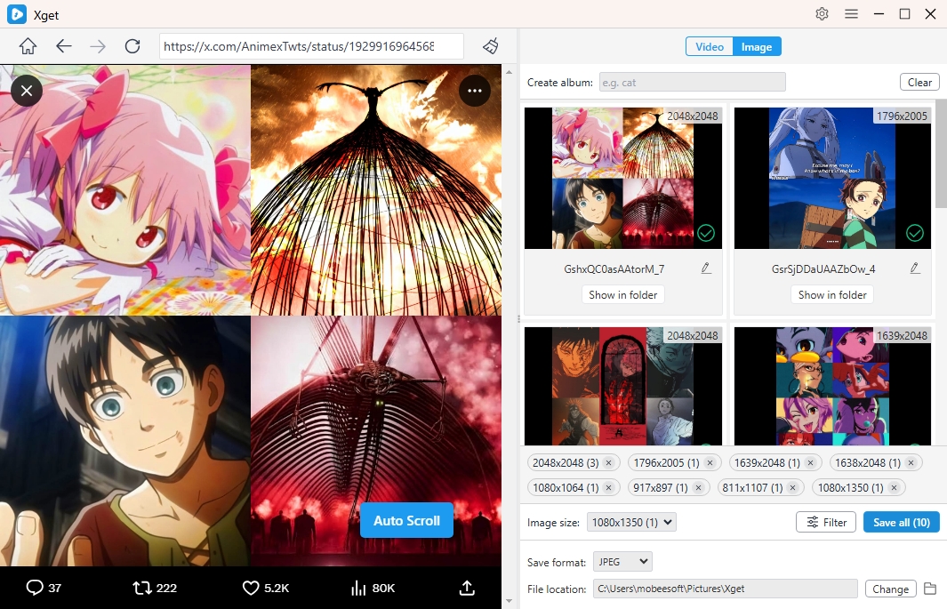 xget download x images